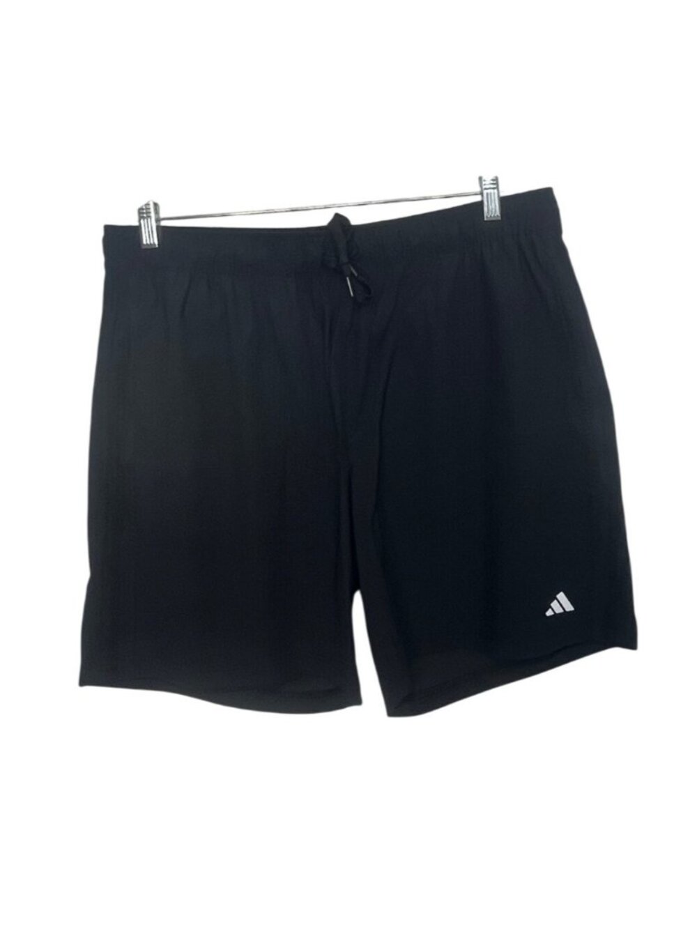 Adidas Athletic Drawstring Shorts Large Black Lightweight Activewear